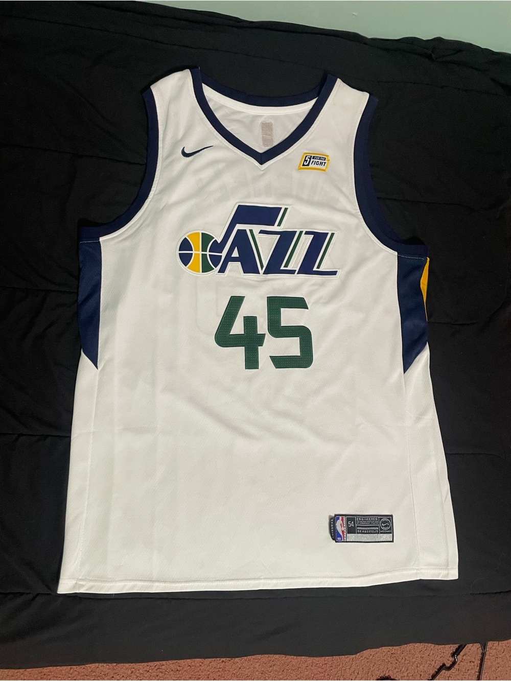 Nike Utah Jazz Donovan Mitchell #45 NBA Dri-FIT Swingman Jersey White Mens Sz 54